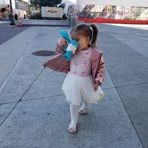 Rock Your Baby Unicorn Dress with Pom Poms